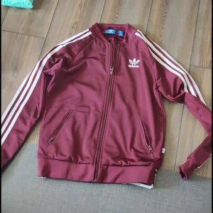 adidas jacket maroon
